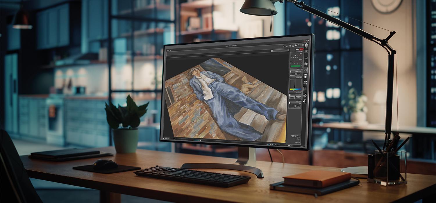 Shot of a Desktop Computer with Latest News Web Page Showing On ...